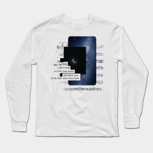 Vintage, aesthetics, flowers, soul, infinity, moon, moonlight, music, night, stars, gifts, quotes Long Sleeve T-Shirt